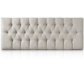 Morfeo Cabecero de madera tapizado gris 115x60 cm. Para cama de 105 cm