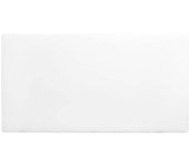 Decowood Cabecero tapizado de polipiel liso en color blanco de 135x80cm
