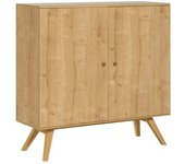 Calicosy Aparador 2 puertas y 6 baldas interiores l120 cm - efecto madera