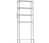 SONGMICS Estantería de inodoro de 30 x 63 x 176 cm de color gris paloma