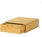 SoBuy Estante para cápsulas de café con un cajón bambú color natural