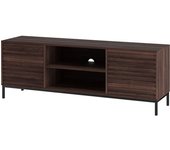 Loft24 Mueble de tv con 2 puertas en efecto de madera de nogal marrón