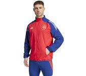 Adidas - Chaqueta España Pre-Match Eurocopa 2024, Unisex, Ray Red-Victory Blue, S
