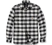 Carhartt Rugged Flex Flannel Plaid Camisa - Negro Beige (XL)