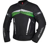 IXS RS-400-ST 3.0 Chaqueta textil impermeable para motocicleta - Negro Blanco Verde (2XL)