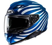 HJC F71 Zen Casco - Blanco Turquesa Azul (XS 54 55)
