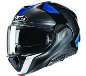 HJC F100 Bios Casco - Negro Azul (L)
