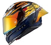 NEXX X.R3R Glitch Racer Casco - Azul Naranja (S)