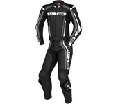 IXS Sport RS-800 1.0 Traje de cuero de motocicleta de dos piezas - Negro Gris Blanco (2XL)