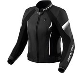 Revit Xena 4 Ladies Chaqueta de cuero para moto para mujer - Negro Blanco (42)