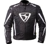 MUGENRACE Diavolo-1 Chaqueta textil de moto impermeable - Negro Blanco (L)