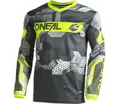 Oneal Element Camo V.22 Maillot de Motocross - Negro Gris Amarillo (S)
