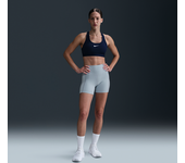 Nike One Fitted Mallas cortas Dri-FIT de talle alto de 13 cm - Mujer - Azul (L (EU 44-46))