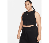 Nike Sportswear Chill Knit Camiseta de tirantes corta y ceñida con elástico mini - Mujer - Negro (2X)