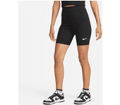 Nike Sportswear Classic Pantalón corto de ciclismo de 20 cm y talle alto - Mujer - Negro (XS (EU 32-34))