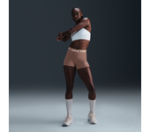 Nike Pro Leak Protection: Period Mallas cortas de 8 cm y talle medio - Mujer - Marrón (XXS (EU 30))