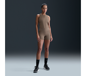 Nike Swift Pantalón corto de running de 10 cm ceñido, con talle alto y bolsillos - Mujer - Marrón (L (EU 44-46))