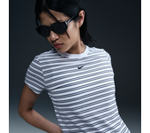 Nike Sportswear Chill Knit Camiseta entallada a rayas - Mujer - Blanco (XL (EU 48-50))