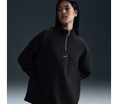 Nike Sportswear Chaqueta con cremallera de 1/4 de tejido Fleece - Mujer - Negro (XL (EU 48-50))