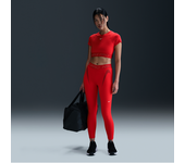 Nike Pro Leggings de 7/8 de talle medio con estampado - Mujer - Rojo (XL (EU 48-50))