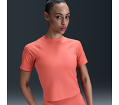 Nike Zenvy Rib Camiseta de manga corta Dri-FIT - Mujer - Naranja (XXL (EU 52-54))