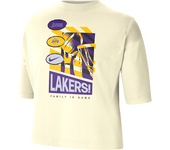 Los Angeles Lakers Courtside Camiseta holgada Nike de la NBA - Mujer - Blanco (XL (EU 48-50))