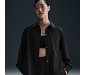 Nike 24.7 PerfectStretch Camisa Dri-FIT de manga larga oversize - Mujer - Negro (M (EU 40-42))