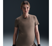 Nike (M) One Camiseta de manga corta con ajuste entallado Dri-FIT (Maternity) - Mujer - Marrón (L (EU 44-46))