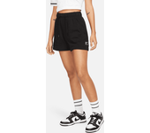 Nike Air Pantalón corto de tejido Fleece de talle medio - Mujer - Negro (L (EU 44-46))