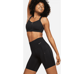 Nike Go Pantalón corto de ciclismo de 20 cm de talle alto y sujeción firme con bolsillos - Mujer - Negro (XXS (EU 30))