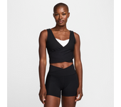 Nike One Fitted Rib Camiseta corta de tirantes Dri-FIT - Mujer - Negro (XS (EU 32-34))