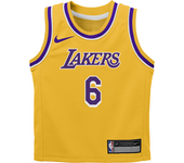 LeBron James Los Angeles Lakers Icon Edition Conjunto de camiseta y pantalón corto Nike NBA - Niño - Amarillo (5)