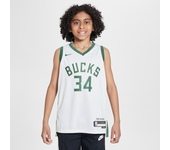 Milwaukee Bucks 2022/23 Association Edition Camiseta Swingman Nike de la NBA - Niño/a - Blanco (L)