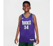 Giannis Antetokounmpo Milwaukee Bucks Camiseta Nike Dri-FIT NBA Swingman - Niño/a - Morado (L)