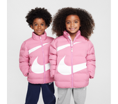 Nike Chaqueta acolchada con relieve y logotipo Swoosh envuelto - Niño/a pequeño/a - Rosa (5)