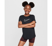 Nike One Fitted Camiseta de manga corta Dri-FIT - Niña - Negro (XS)