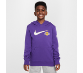 Los Angeles Lakers Club Fleece Essential Sudadera con capucha Nike de la NBA - Niño - Morado