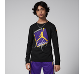 Los Angeles Lakers Courtside Statement Edition Camiseta de manga larga Jordan Max90 NBA - Niño - Negro