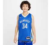 Giannis Antetokounmpo Milwaukee Bucks City Edition Camiseta Nike Dri-FIT NBA Swingman - Niño/a - Azul (XL)