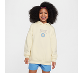 Nike Sportswear Club Fleece Sudadera con capucha y ajuste oversize - Niña - Blanco (XS)