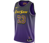 LeBron James Los Angeles Lakers 2024/25 City Edition Camiseta Swingman Dri-FIT Nike de la NBA - Hombre - Morado (XXL)