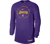 Los Angeles Lakers Camiseta de manga larga Nike Dri-FIT NBA - Hombre - Morado (XL)