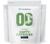 FutuNatura 3x Cápsulas vacias 00 – veganas, en total 3000 cápsulas