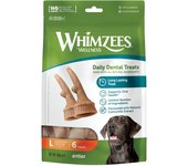 12 barritas Whimzees Snacks Dentales Astas para perros grandes ¡Pack ahorro!