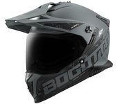 Bogotto FG-601 Duo Casco de enduro de fibra de vidrio - Negro Gris (XL)