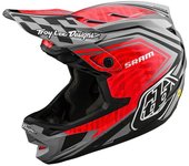 Lee D4 Carbon MIPS SRAM Casco de descenso - Negro Gris Rojo (XL)