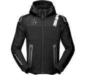 Spidi Warrior Sudadera con capucha de moto - Negro Blanco