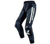 Spidi RR Pro Señoras pantalones de cuero de la motocicleta - Negro Blanco (44)