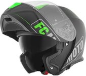FC-Moto Novo Straight Casco - Negro Verde