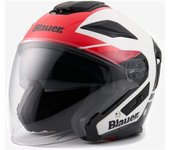 Blauer JJ-01 Casco Jet - Blanco Rojo (S)